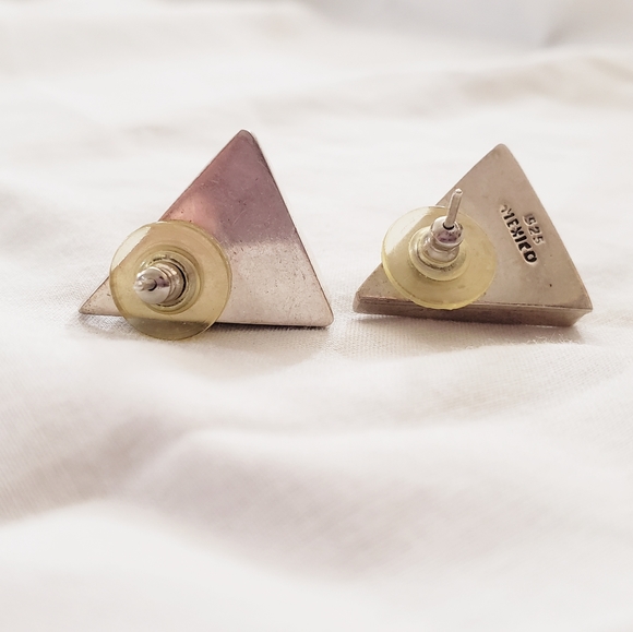 Sterling Silver Earrings 925 1" - Picture 5 of 8